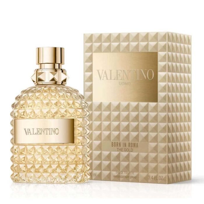 Valentino Uomo Born in Roma The Gold 3.4 Oz Men EDT Spray